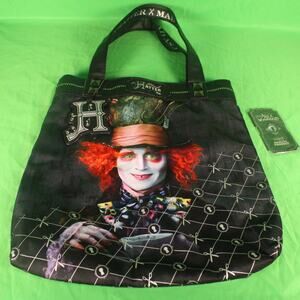 Rare Loungefly Heart Logo Mad Hatter Tote Alice in Wonderland HTF NWT